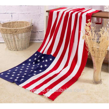 100% Baumwolle amerikanische Flagge Design Badetücher